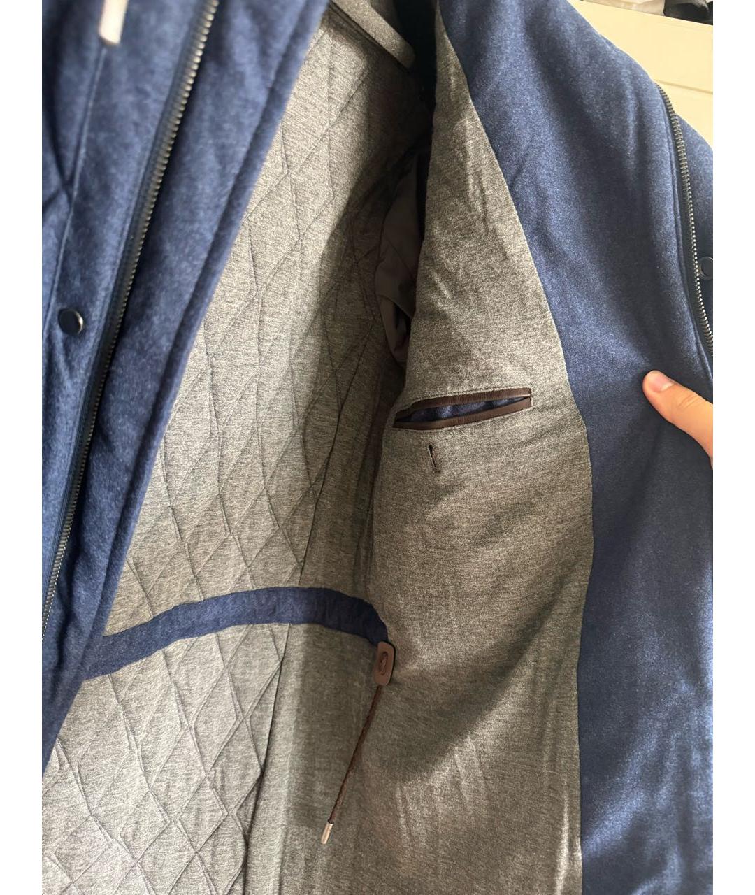 ZEGNA Темно-синяя шерстяная куртка, фото 5