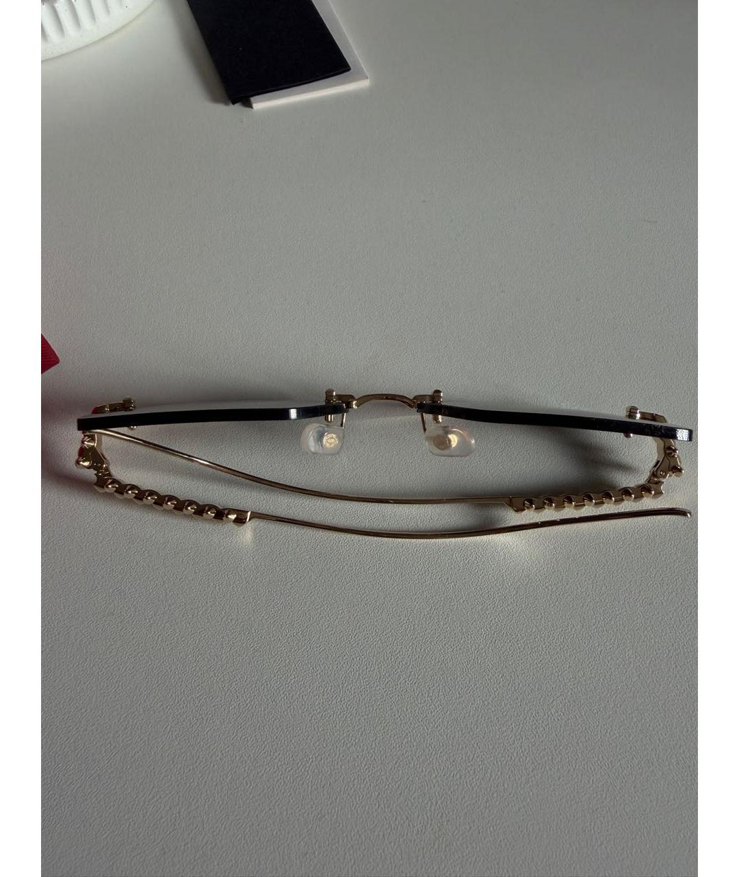 CARTIER Золотые металлические солнцезащитные очки, фото 5
