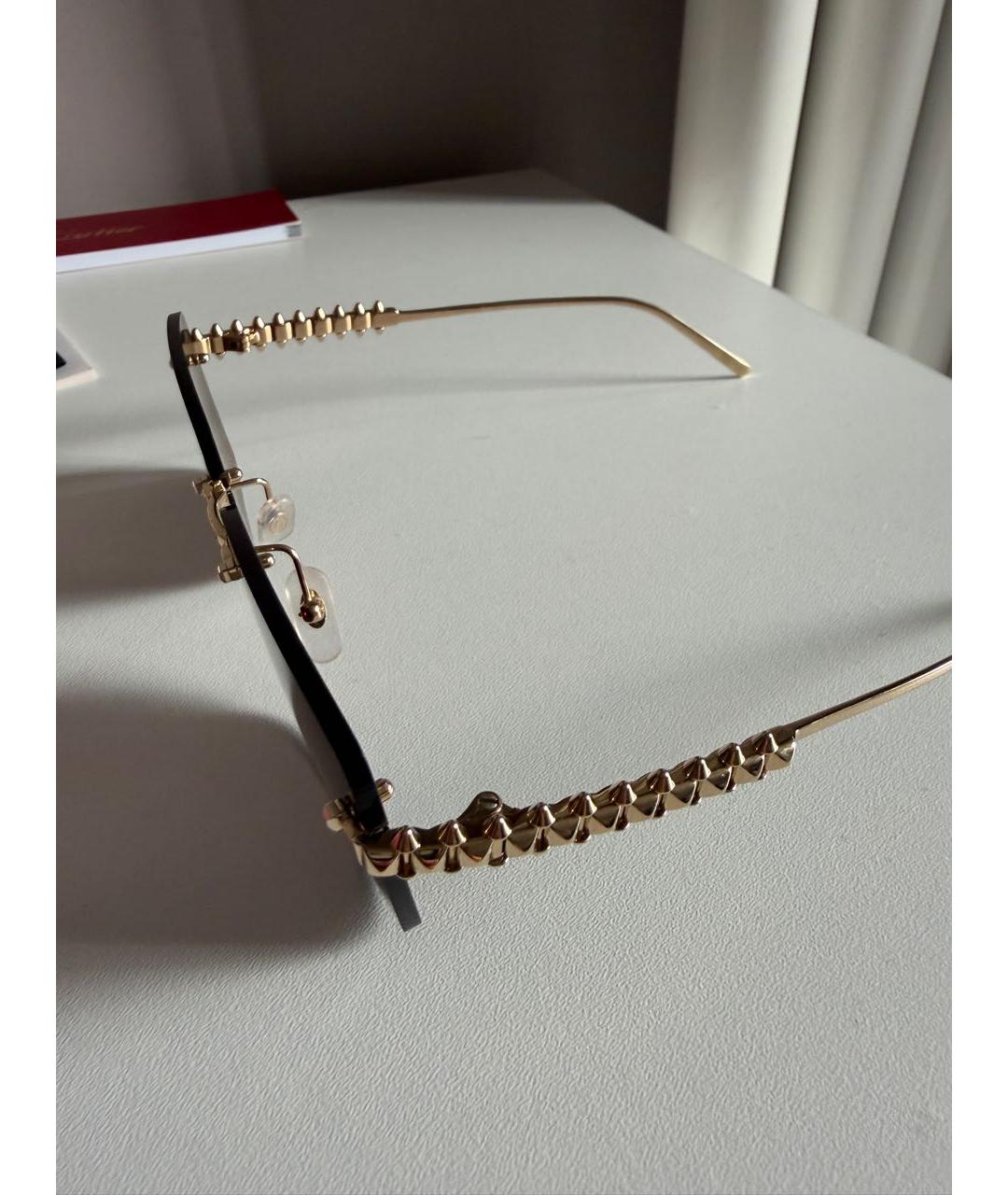 CARTIER Золотые металлические солнцезащитные очки, фото 6