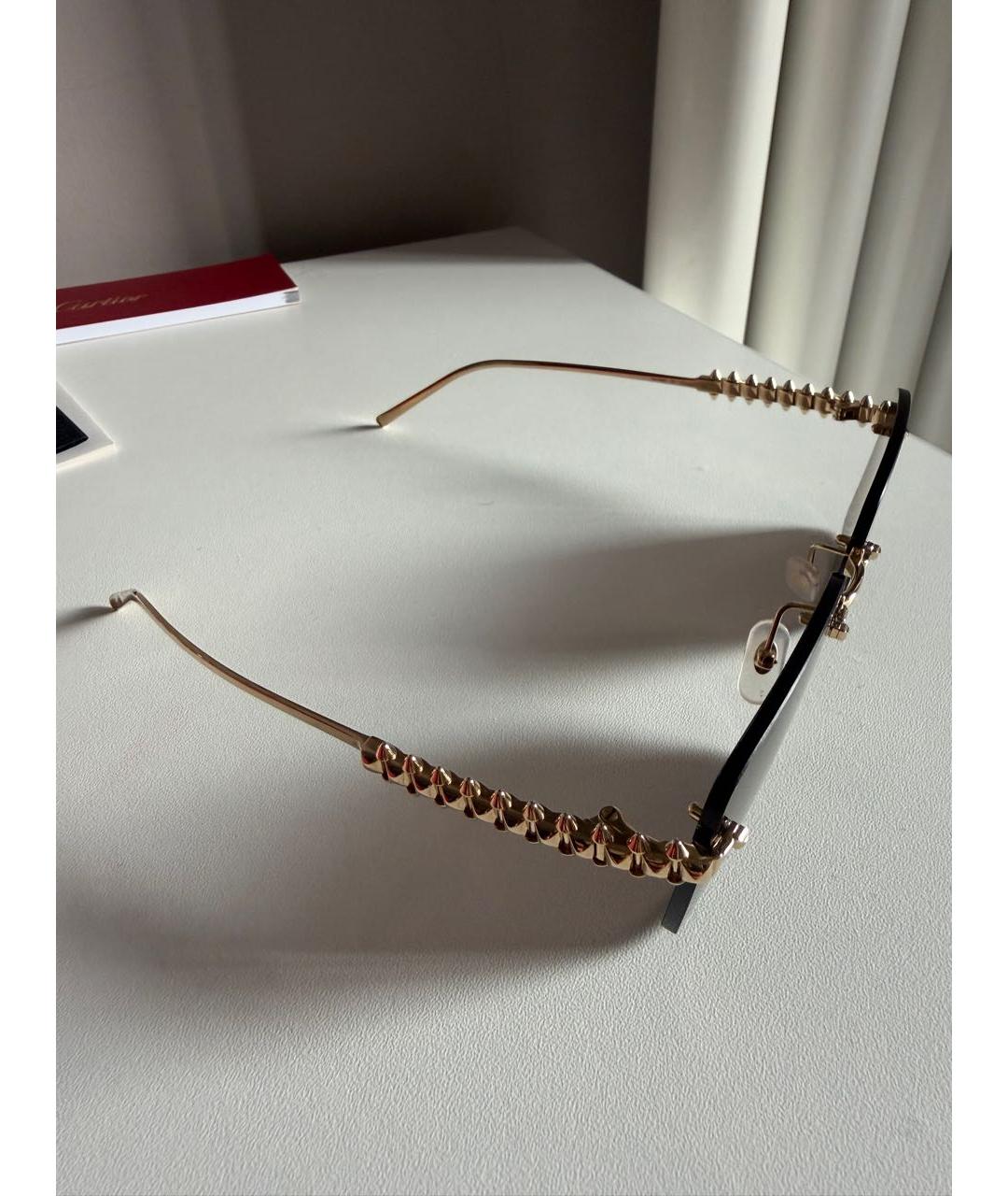 CARTIER Золотые металлические солнцезащитные очки, фото 3