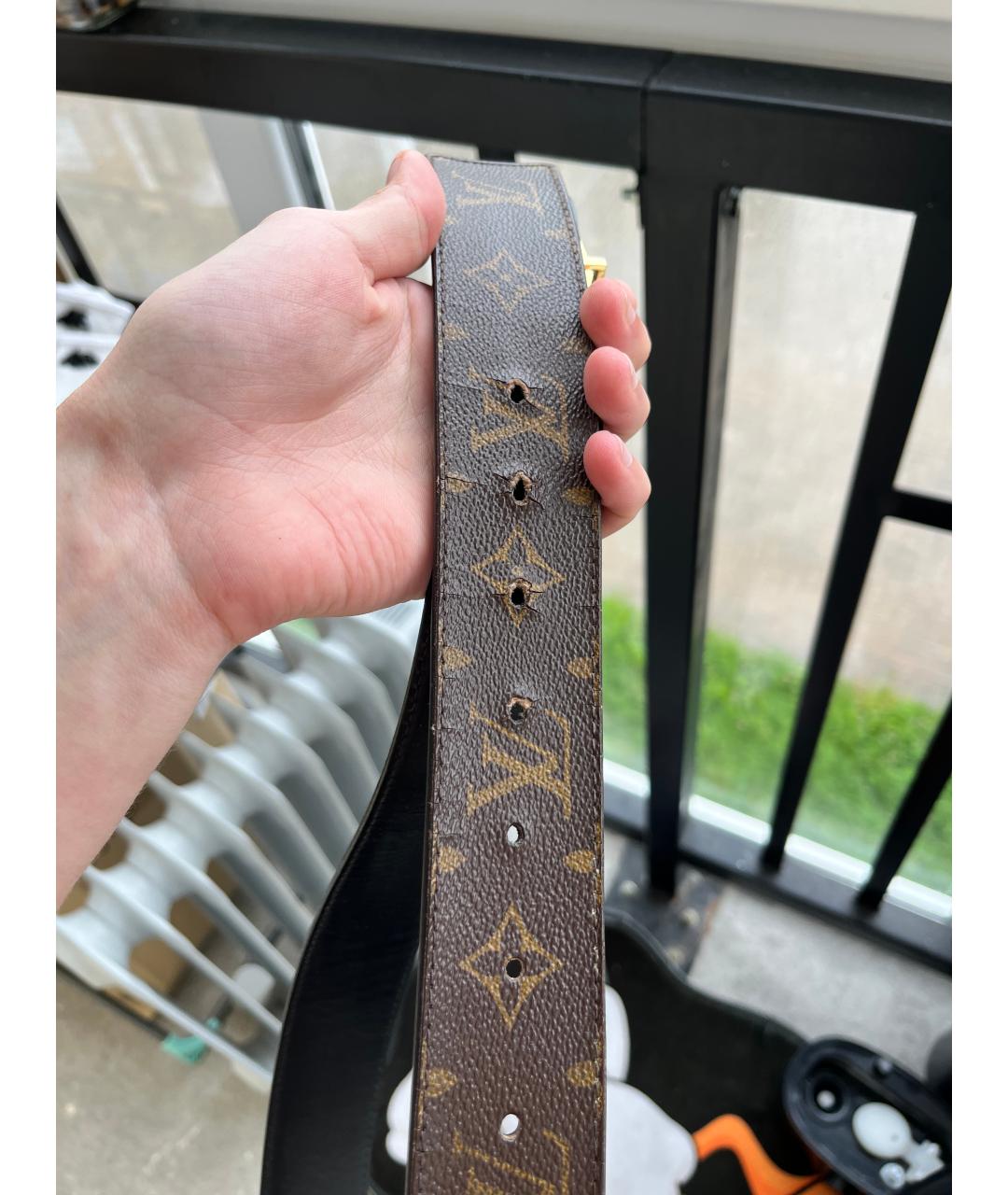 LOUIS VUITTON Коричневый ремень, фото 5