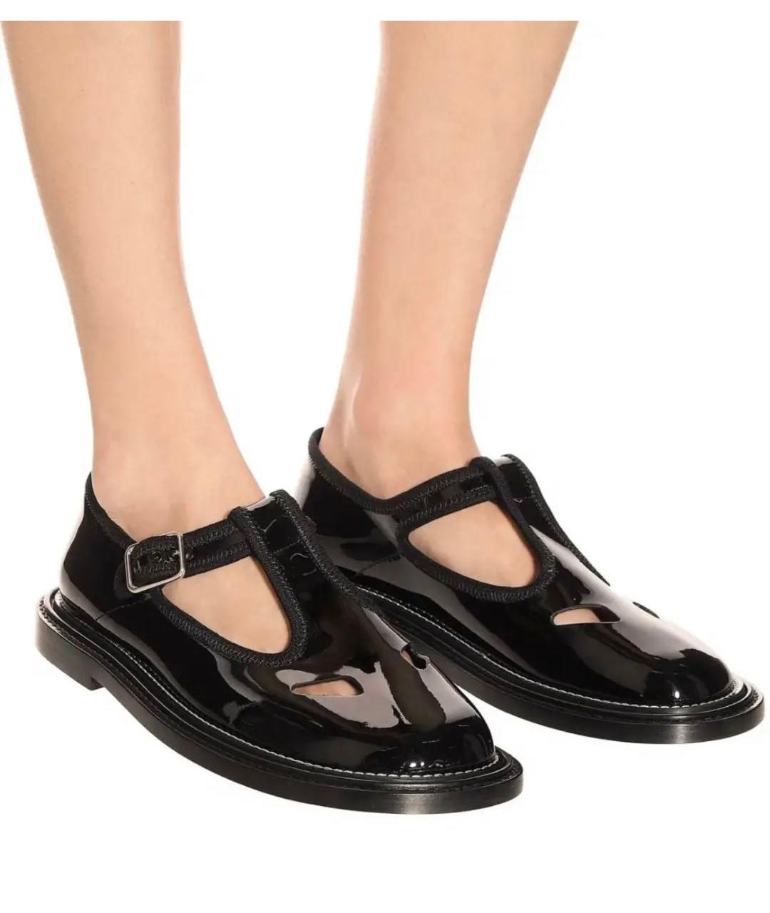 BURBERRY Черные туфли из лакированной кожи, фото 3