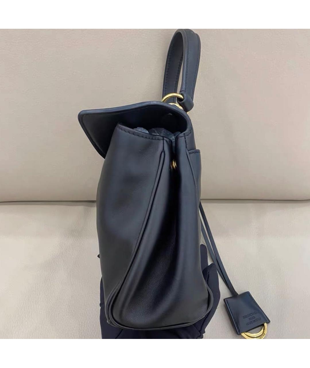 BALENCIAGA Черная кожаная сумка с короткими ручками, фото 5