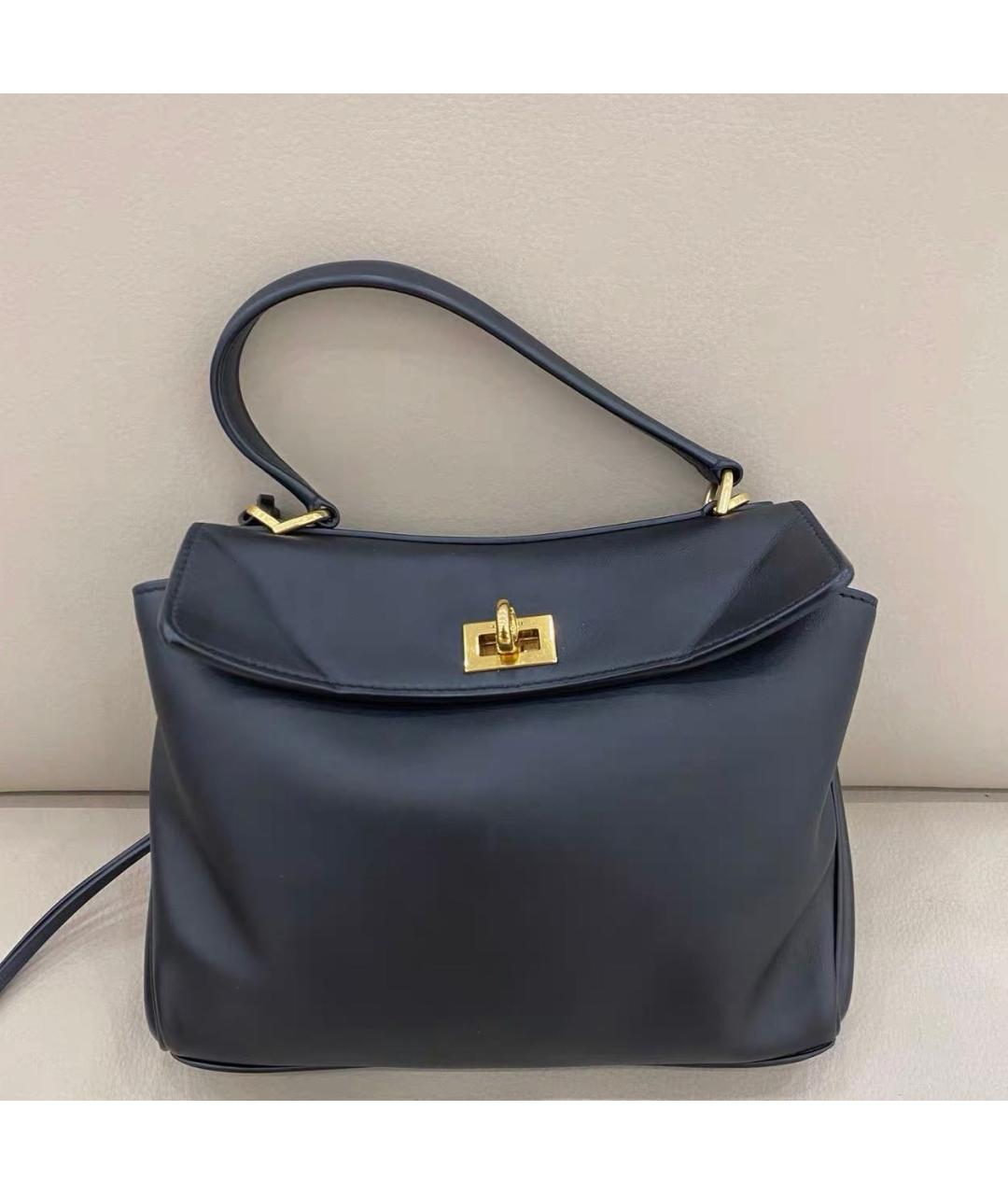 BALENCIAGA Черная кожаная сумка с короткими ручками, фото 9