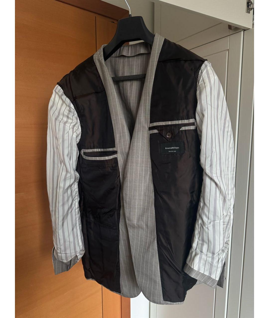 ZEGNA Серый классический костюм, фото 7