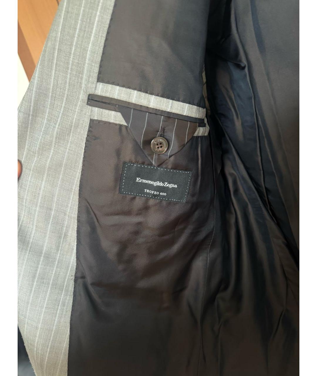 ZEGNA Серый классический костюм, фото 5