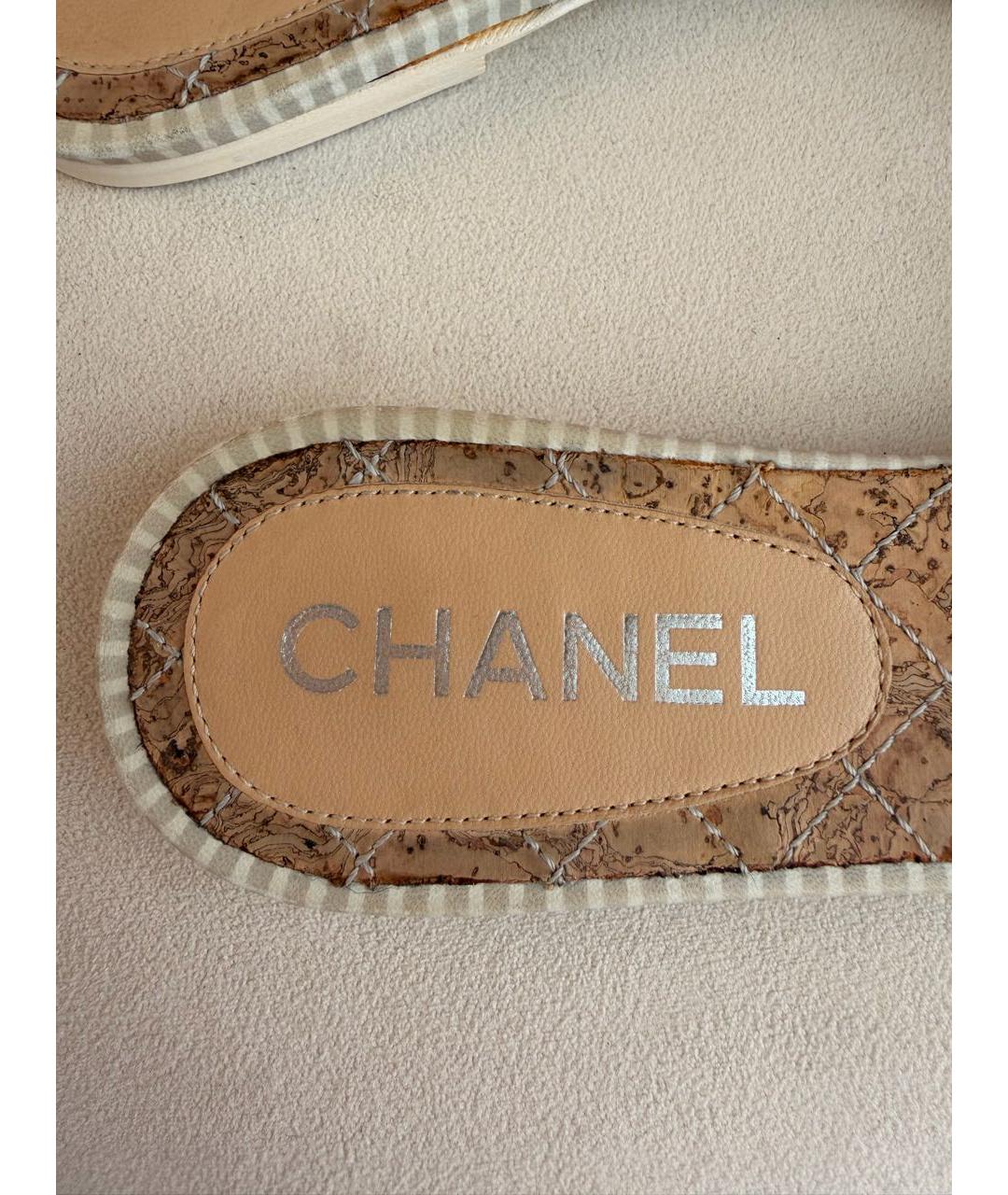 CHANEL Серые шлепанцы, фото 5