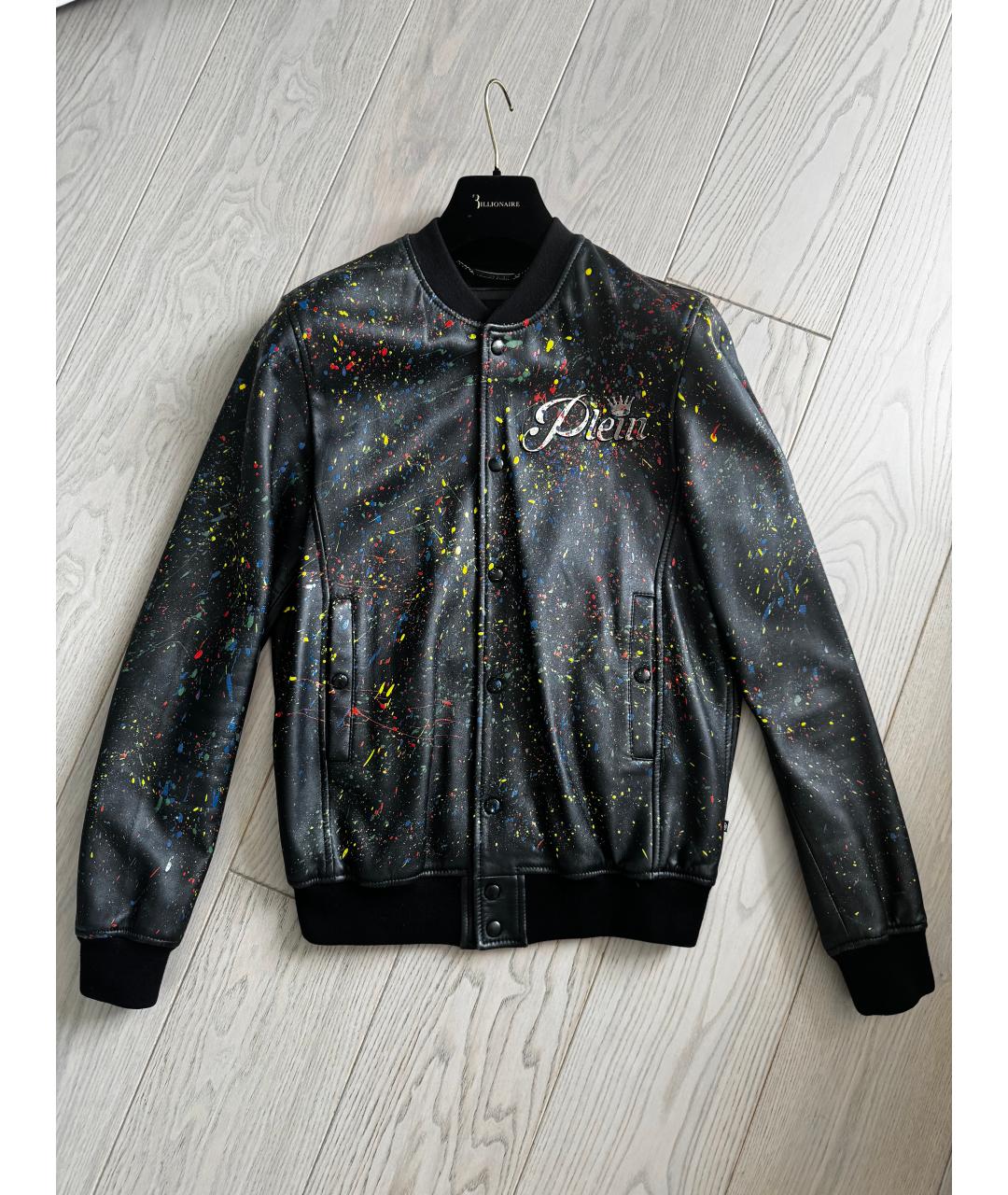 PHILIPP PLEIN Черная кожаная куртка, фото 4