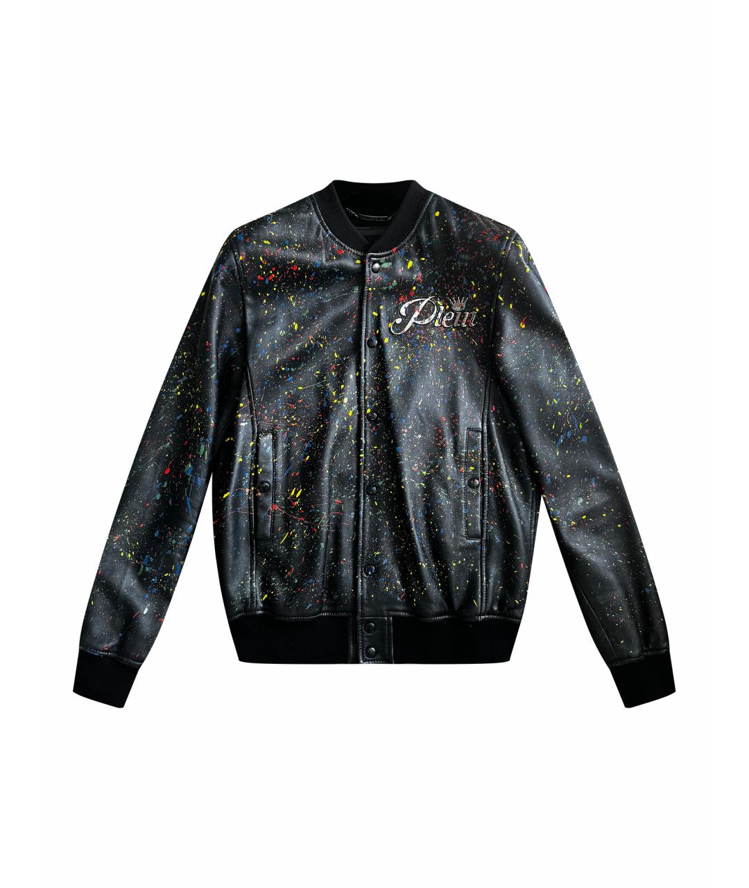 PHILIPP PLEIN Черная кожаная куртка, фото 1