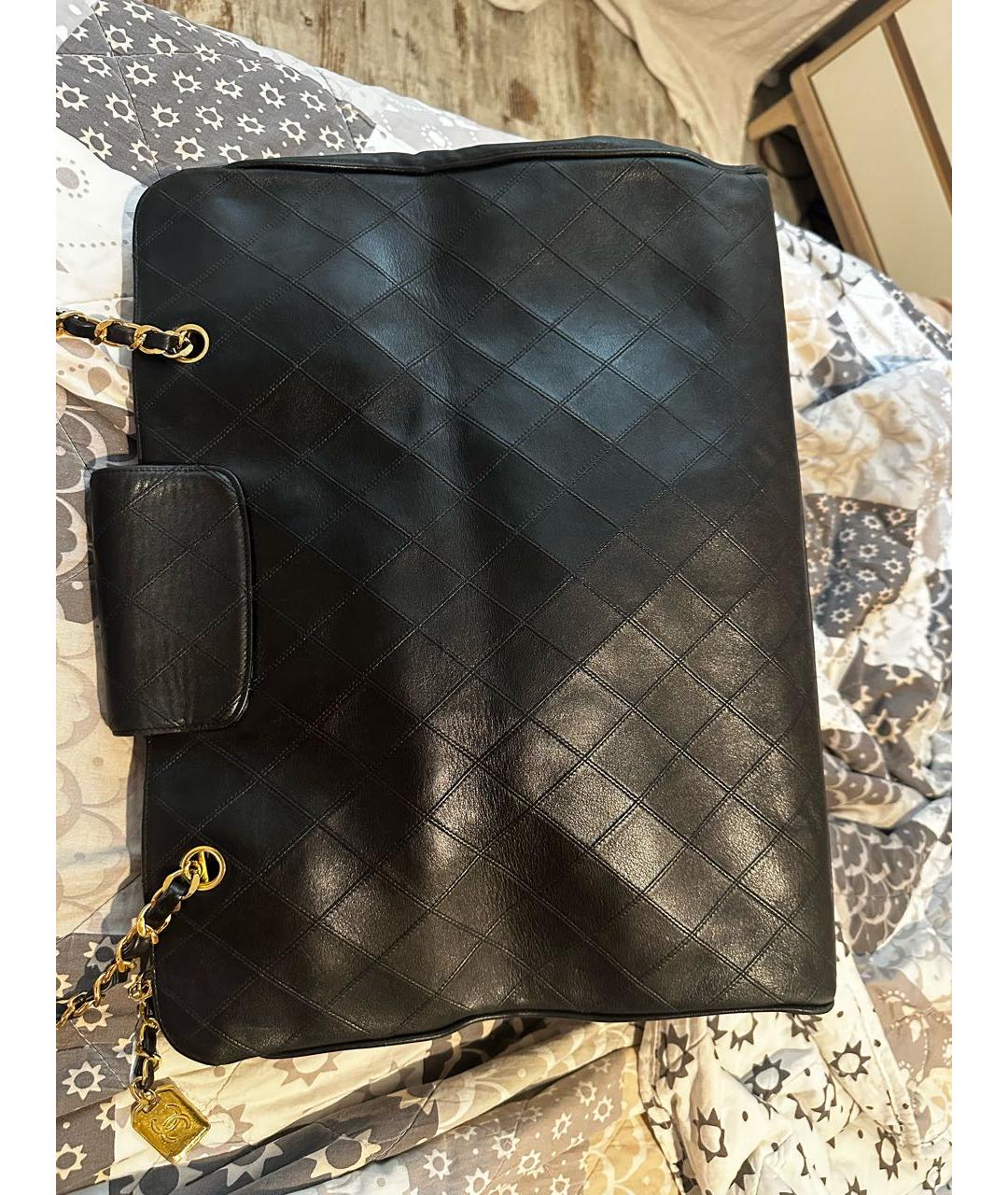 CHANEL Черная кожаная сумка тоут, фото 2
