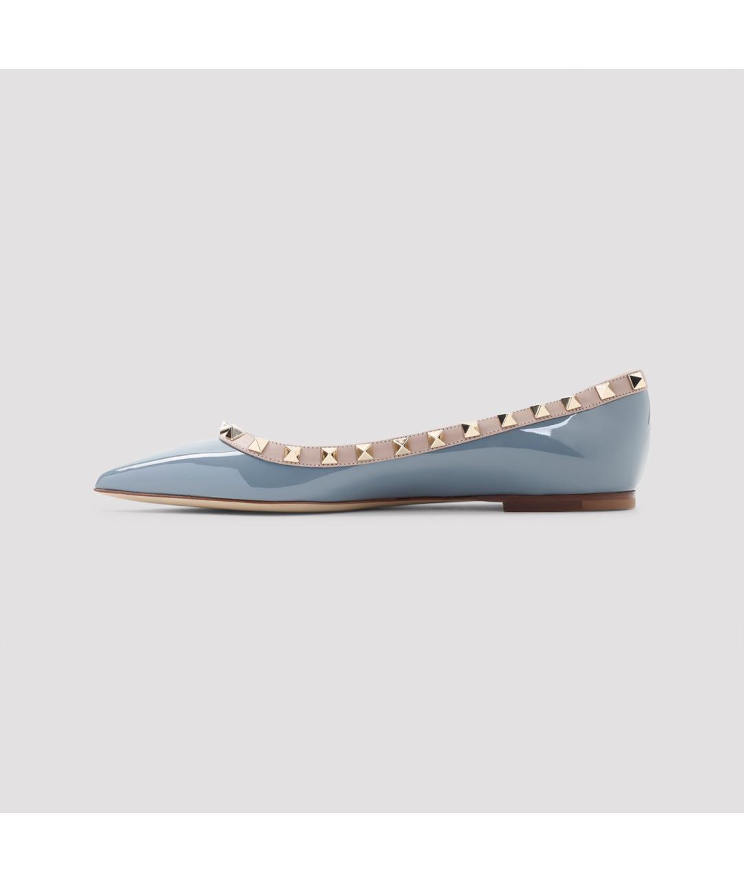 VALENTINO Голубые балетки из лакированной кожи, фото 3