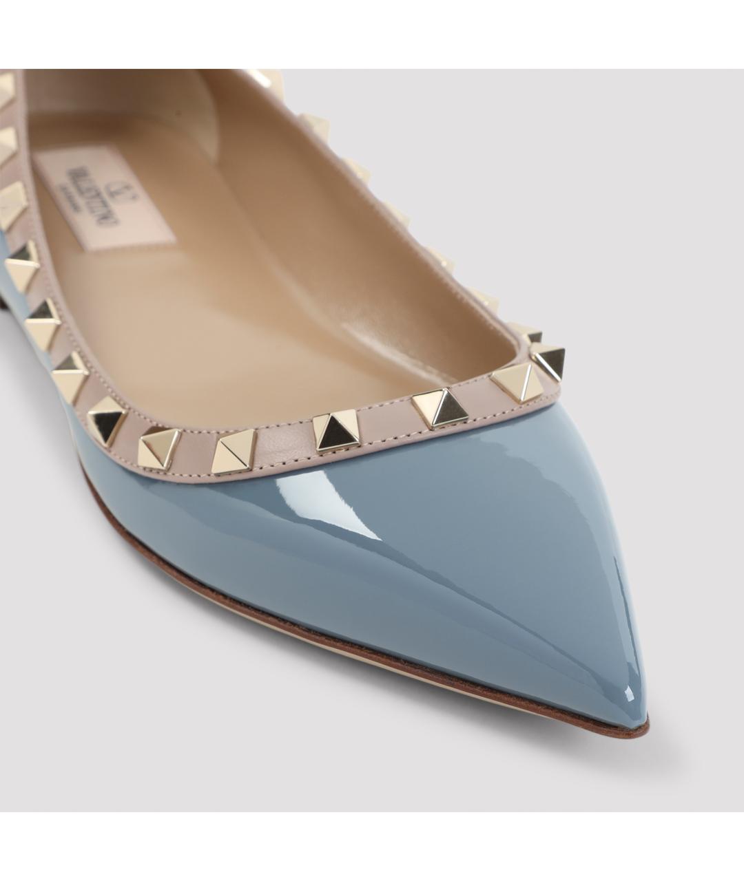 VALENTINO Голубые балетки из лакированной кожи, фото 5
