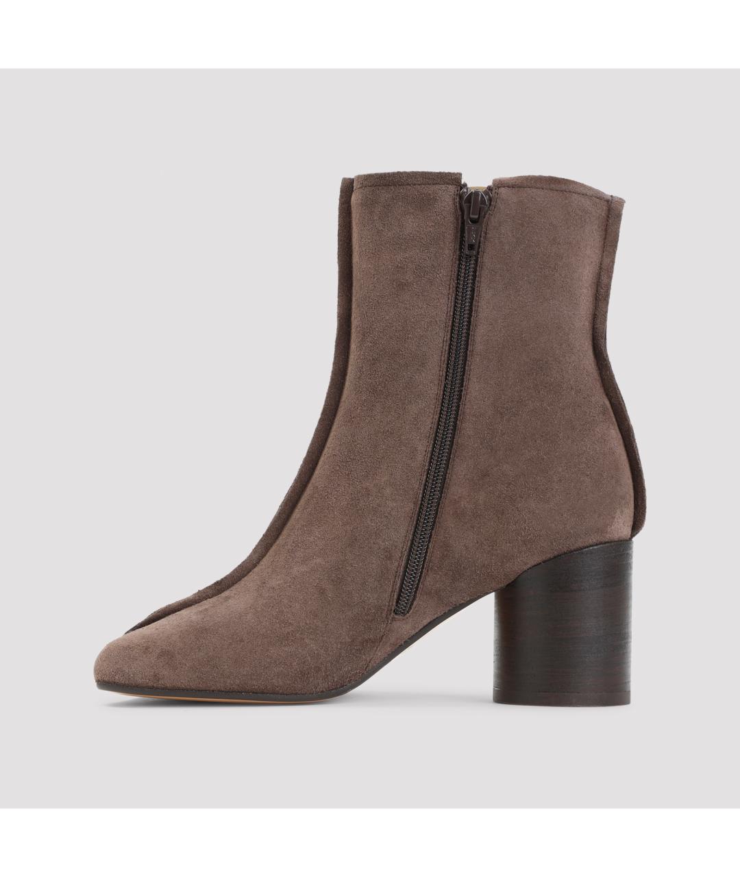 MM6 MAISON MARGIELA Коричневые замшевые ботильоны, фото 3