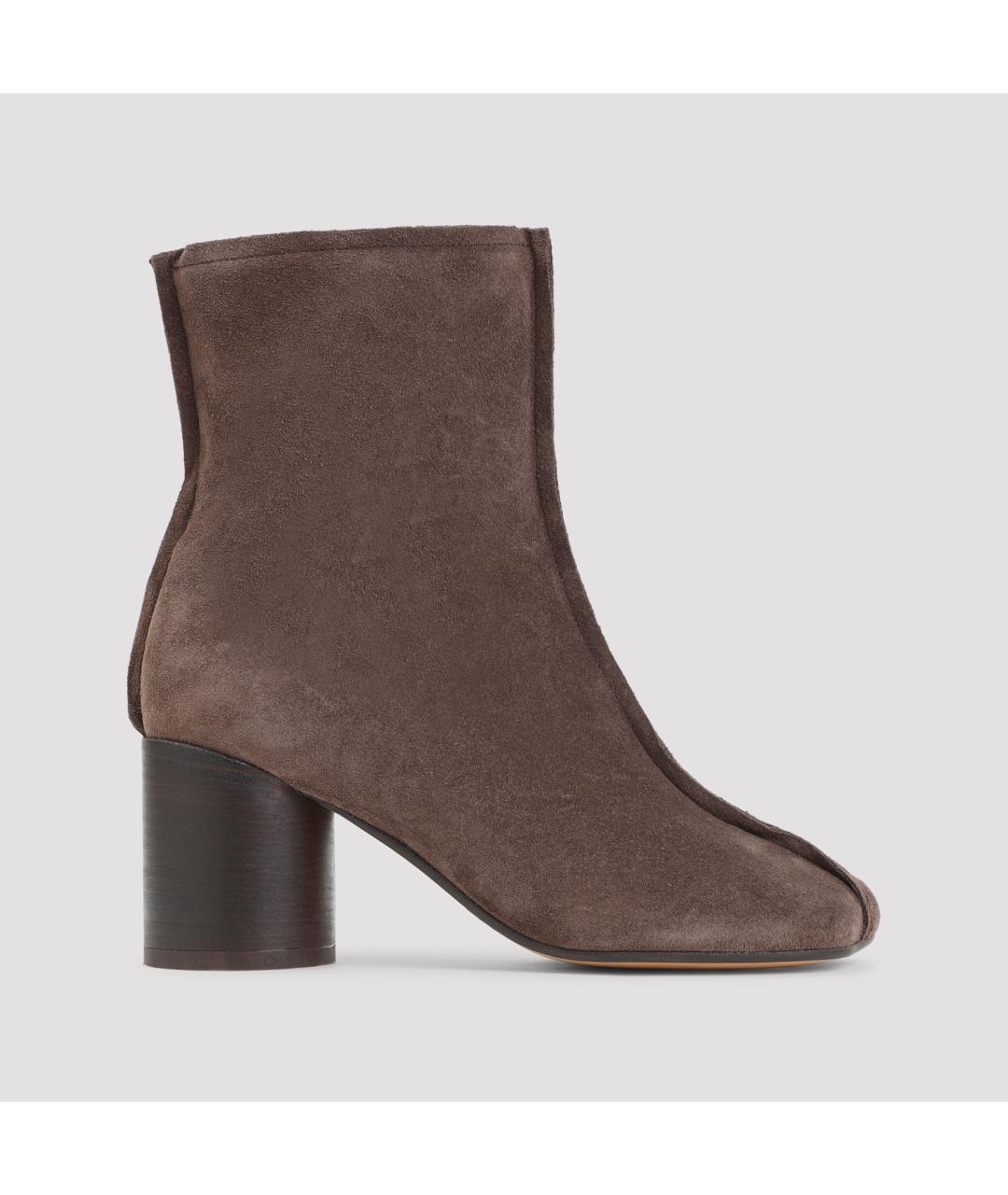 MM6 MAISON MARGIELA Коричневые замшевые ботильоны, фото 2