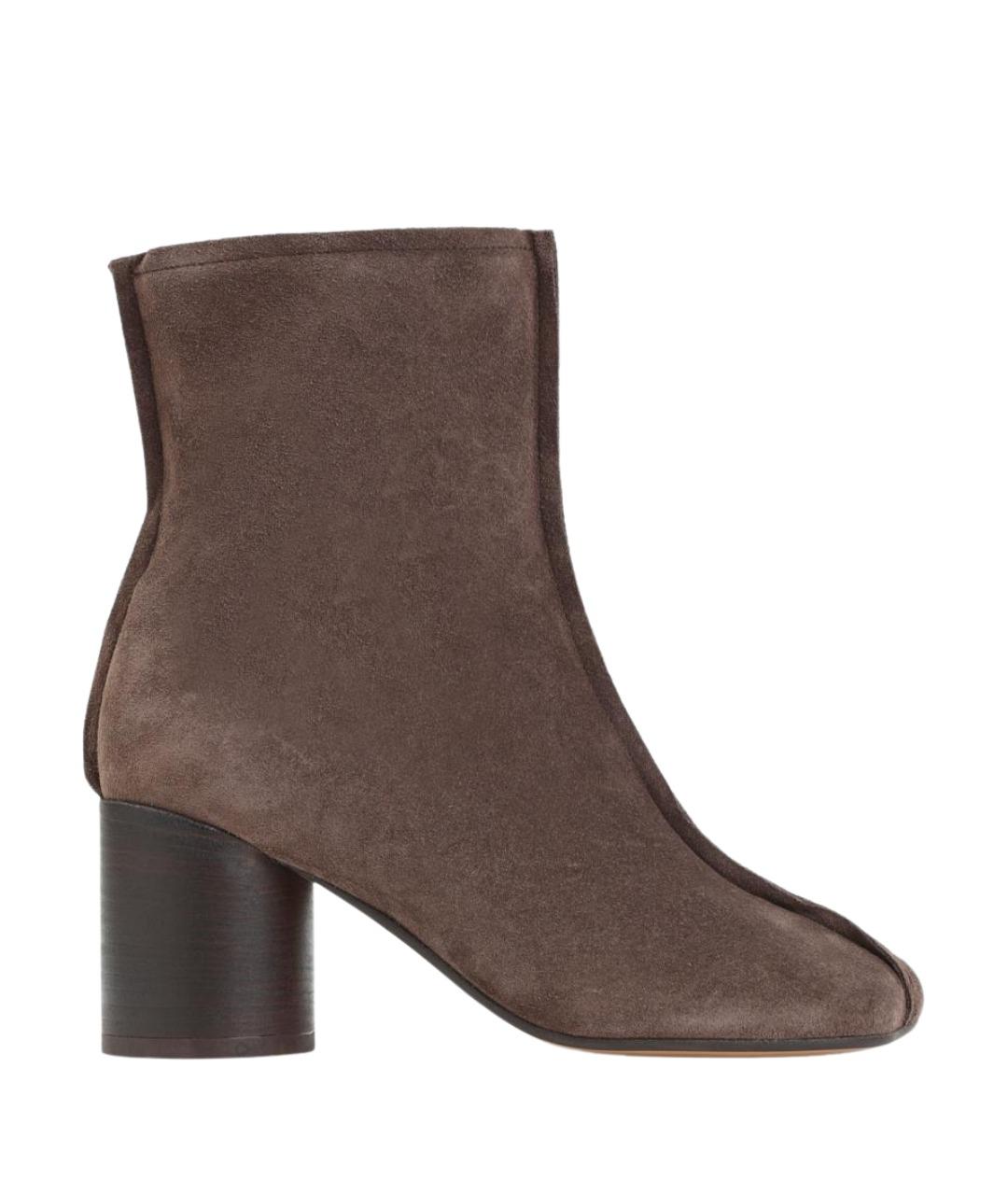 MM6 MAISON MARGIELA Коричневые замшевые ботильоны, фото 1