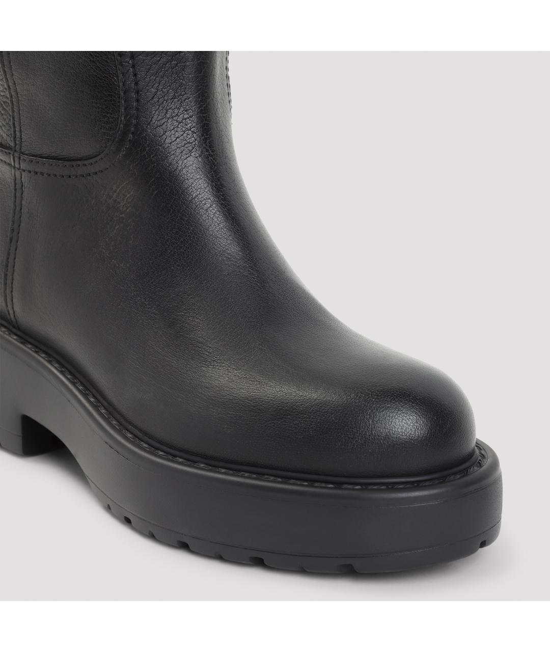 MIU MIU Черные кожаные сапоги, фото 4