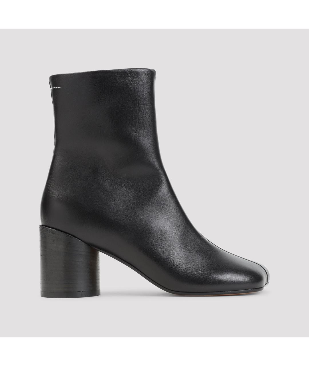 MM6 MAISON MARGIELA Черные кожаные ботильоны, фото 2