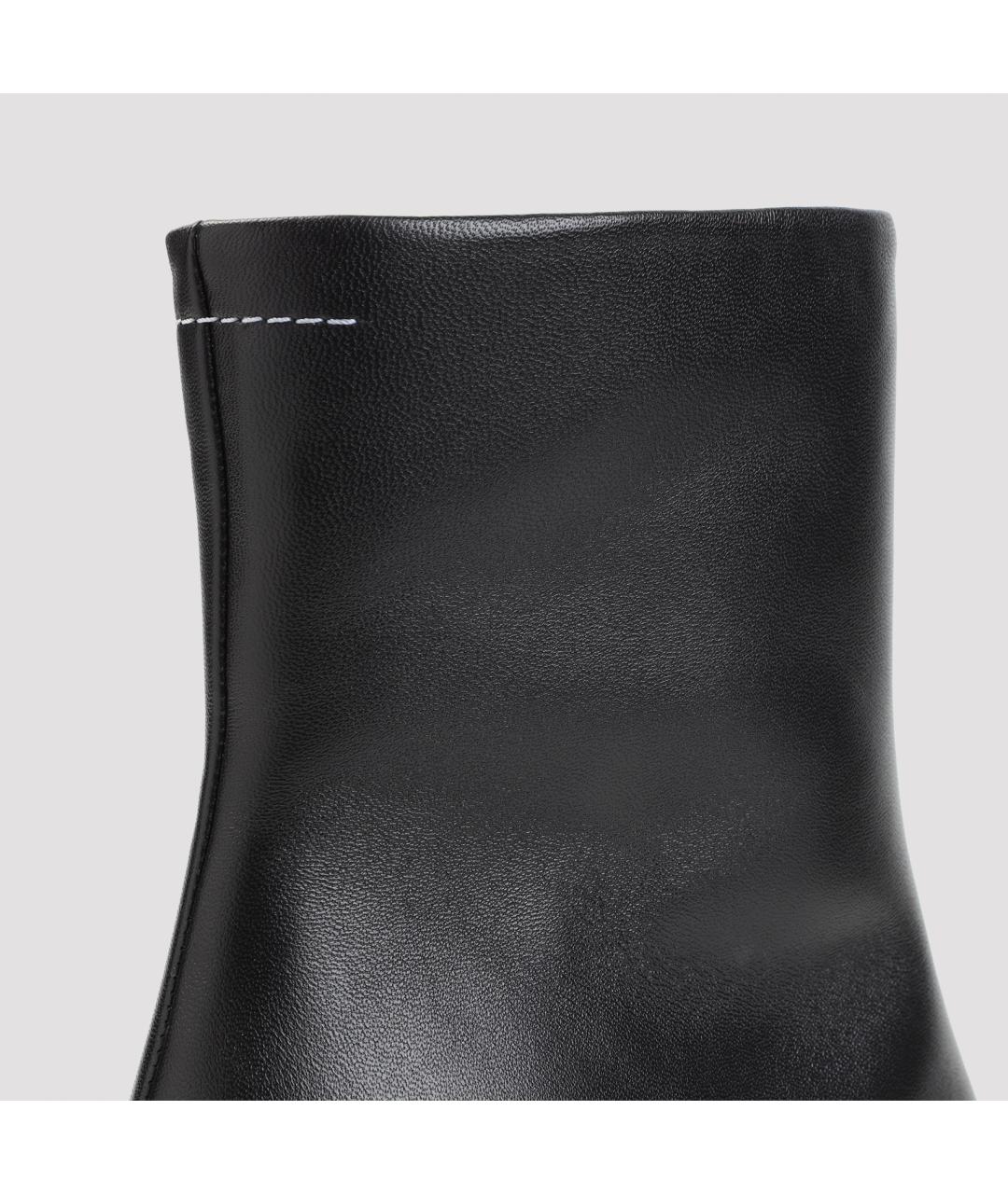 MM6 MAISON MARGIELA Черные кожаные ботильоны, фото 5