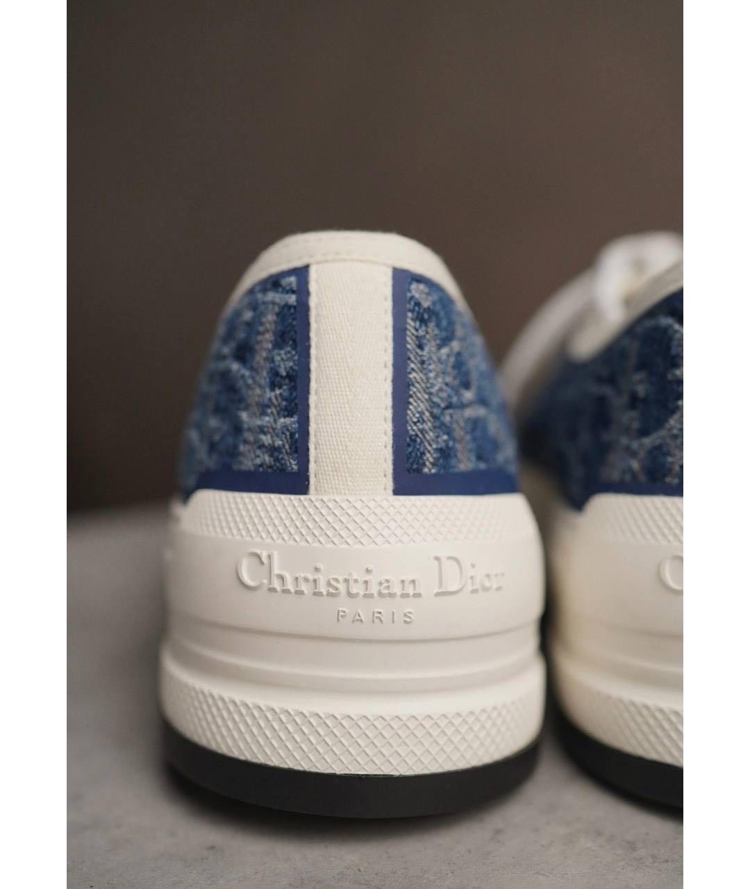 CHRISTIAN DIOR Синие текстильные кеды, фото 5