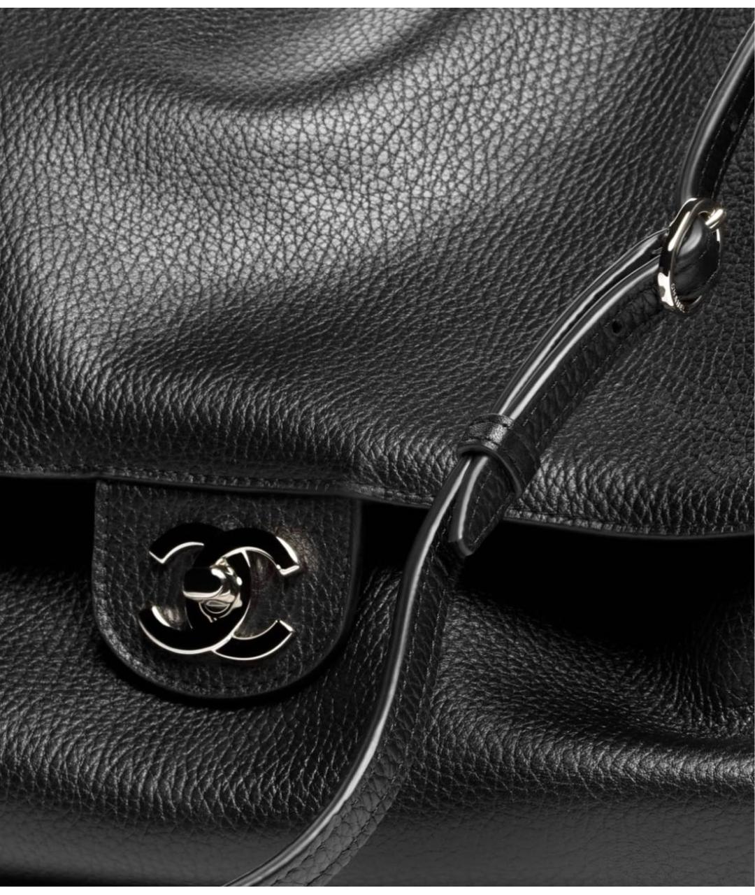 CHANEL Черная кожаная сумка через плечо, фото 3