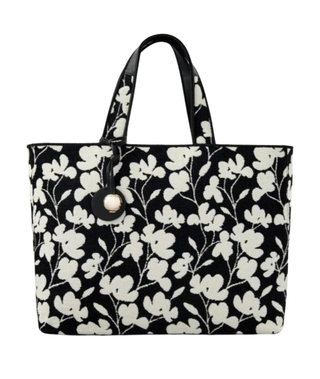 FURLA Черная тканевая сумка тоут, фото 1
