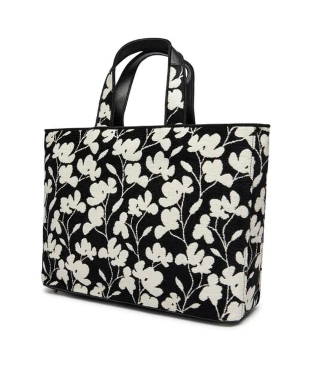 FURLA Черная тканевая сумка тоут, фото 2