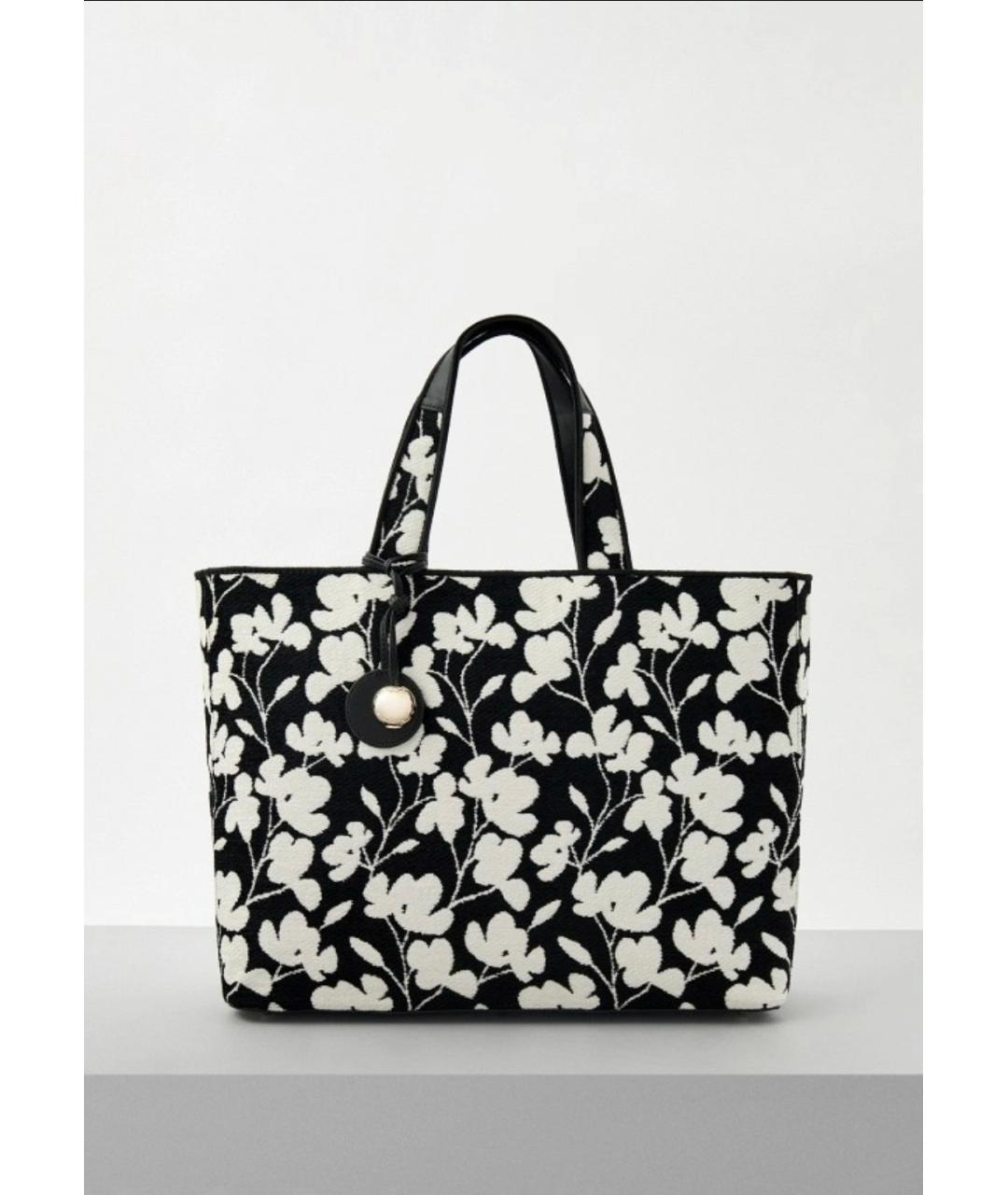 FURLA Черная тканевая сумка тоут, фото 10