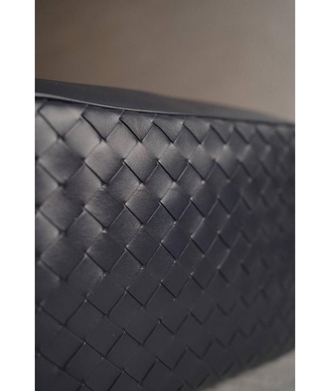 BOTTEGA VENETA Темно-синяя кожаная сумка на плечо, фото 5