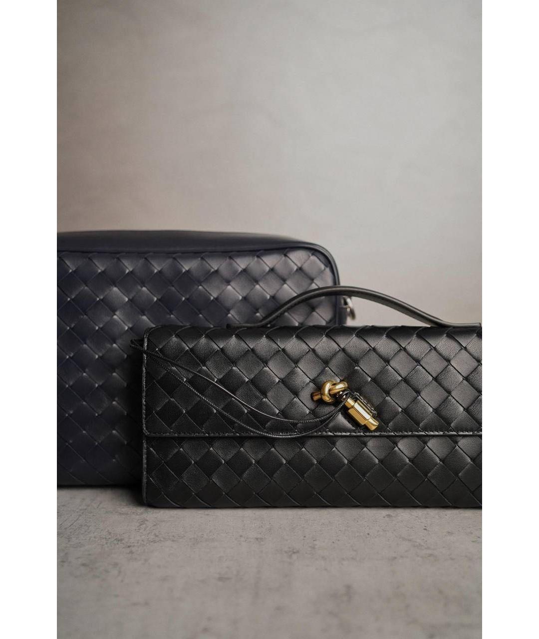 BOTTEGA VENETA Темно-синяя кожаная сумка на плечо, фото 6