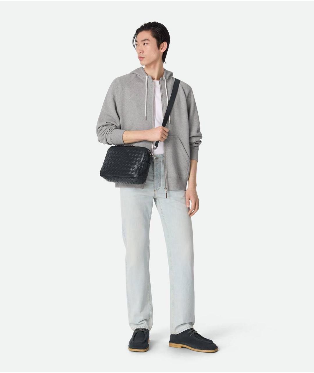 BOTTEGA VENETA Темно-синяя кожаная сумка на плечо, фото 7