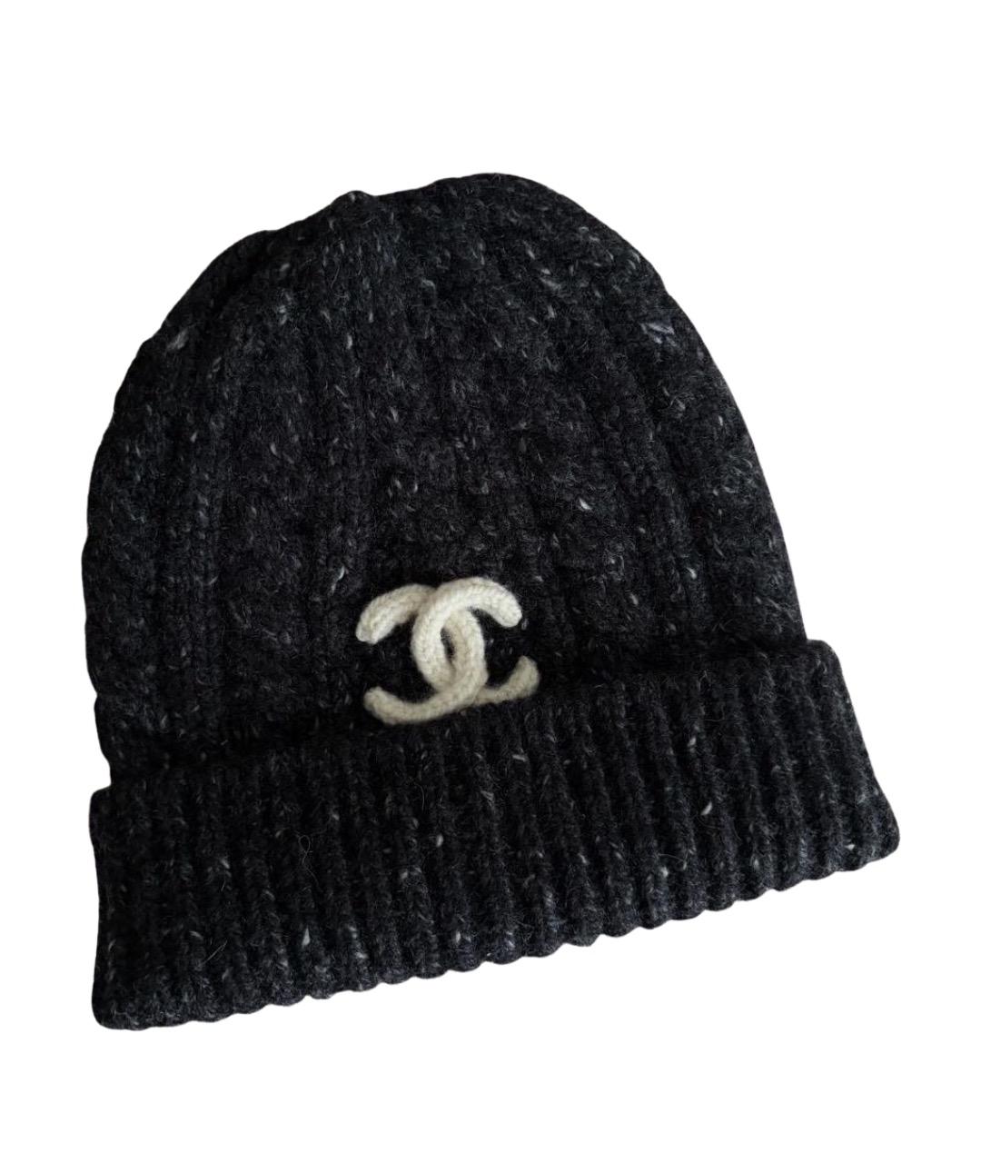 CHANEL Серая кашемировая шапка, фото 1