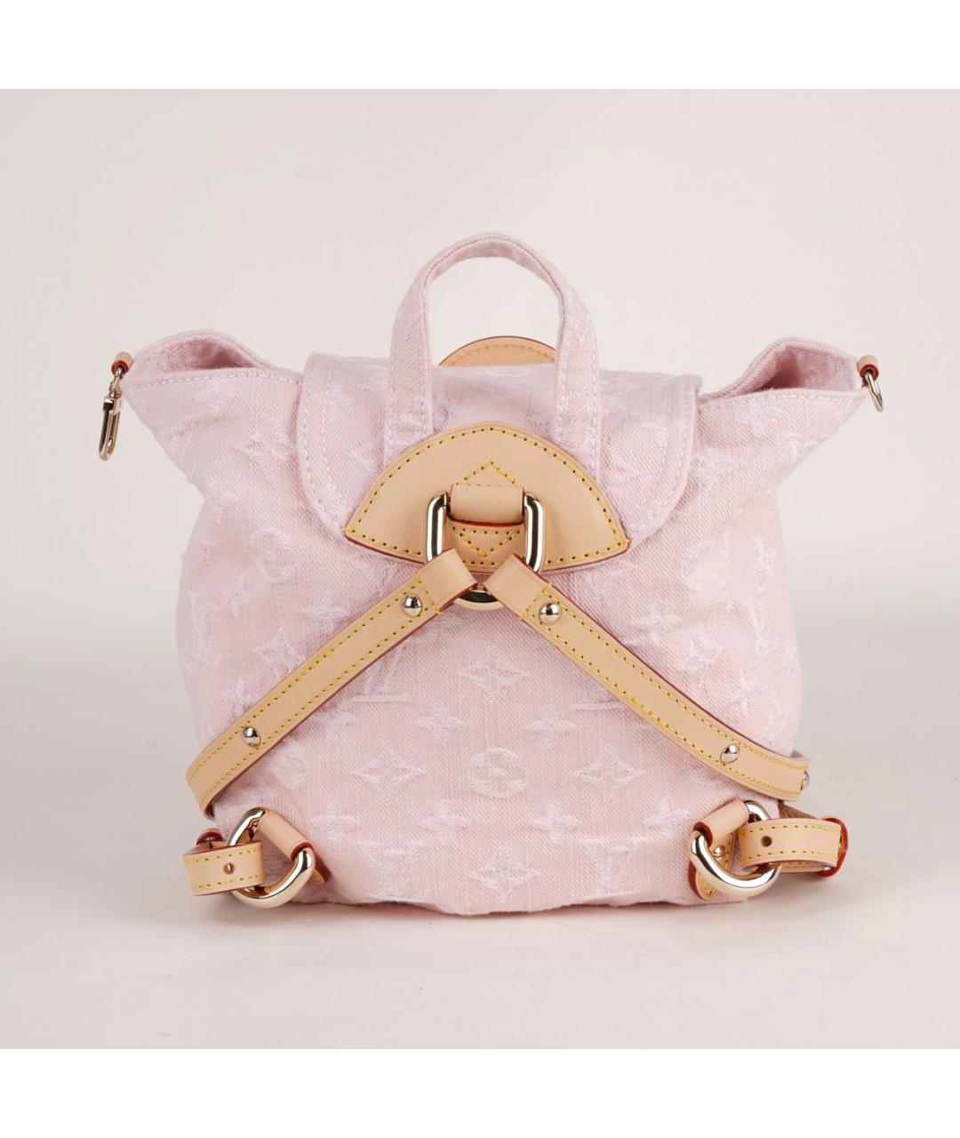 LOUIS VUITTON Розовый деним рюкзак, фото 3