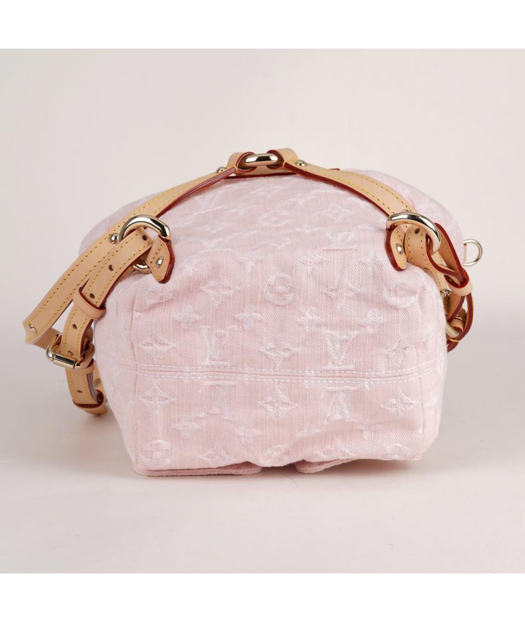 LOUIS VUITTON Розовый деним рюкзак, фото 6