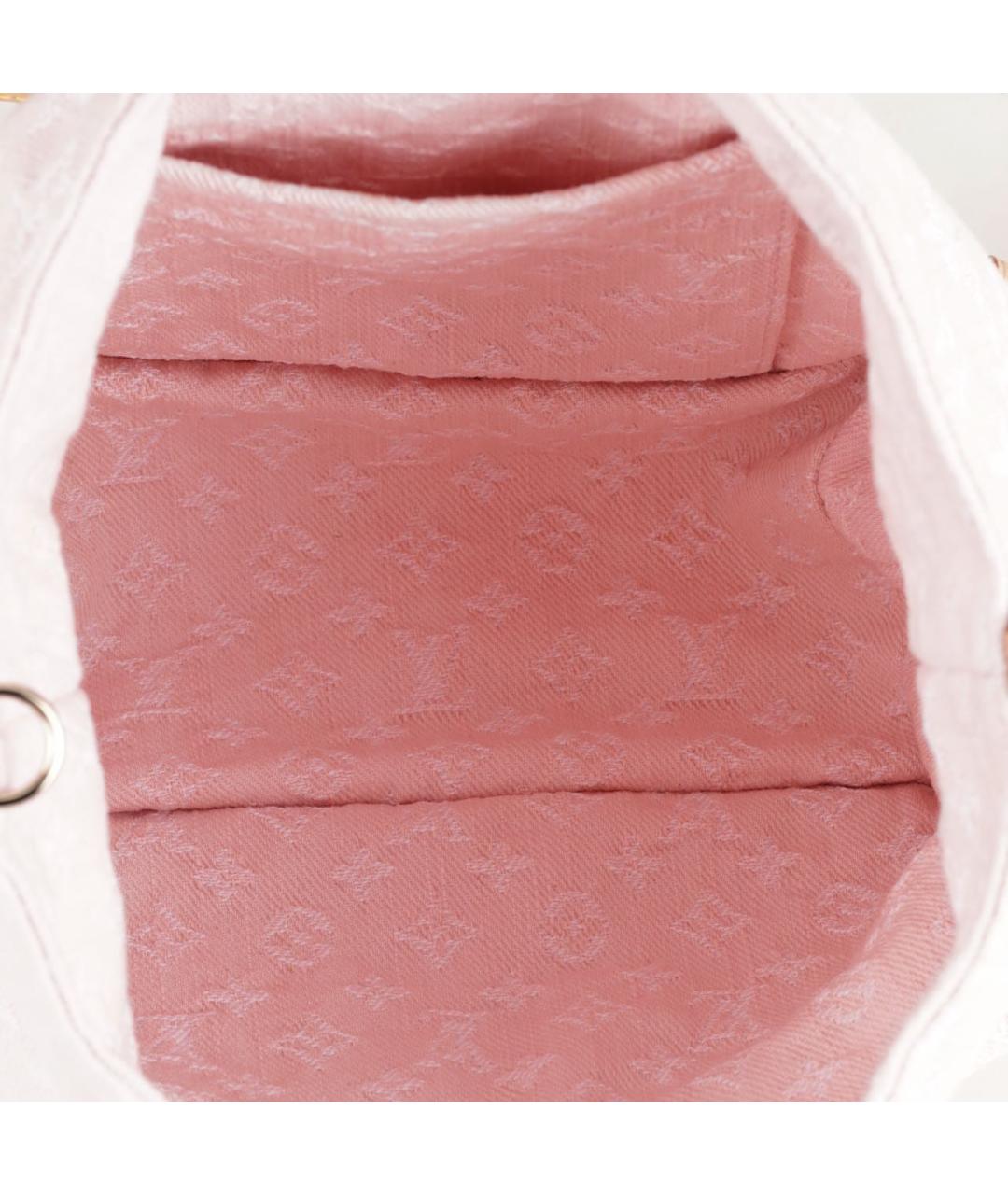LOUIS VUITTON Розовый деним рюкзак, фото 7