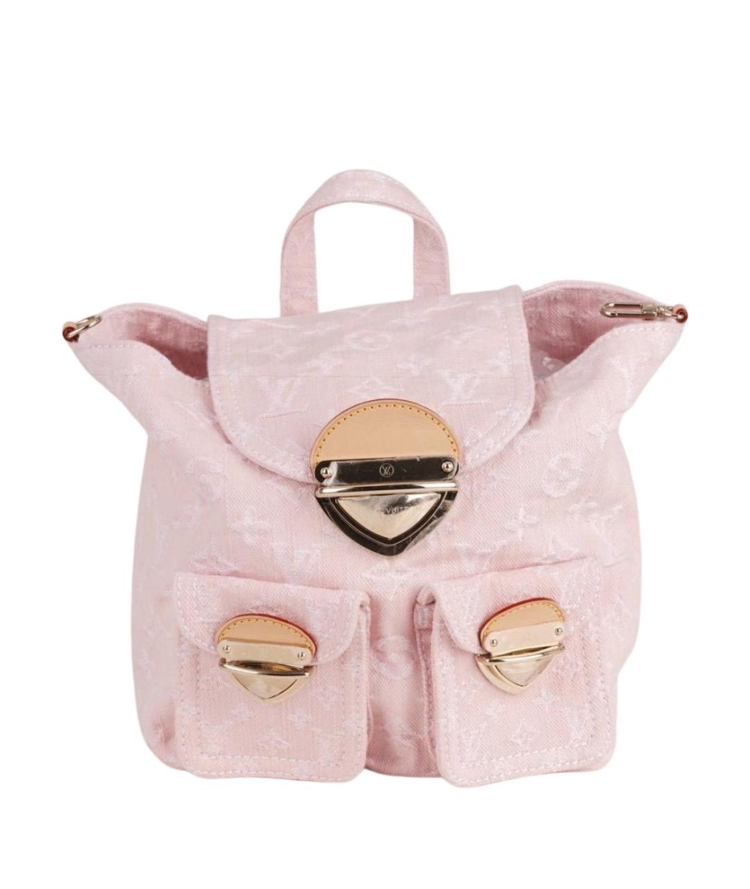 LOUIS VUITTON Розовый деним рюкзак, фото 1
