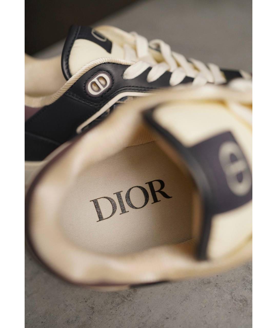 CHRISTIAN DIOR Черные кожаные низкие кроссовки / кеды, фото 5