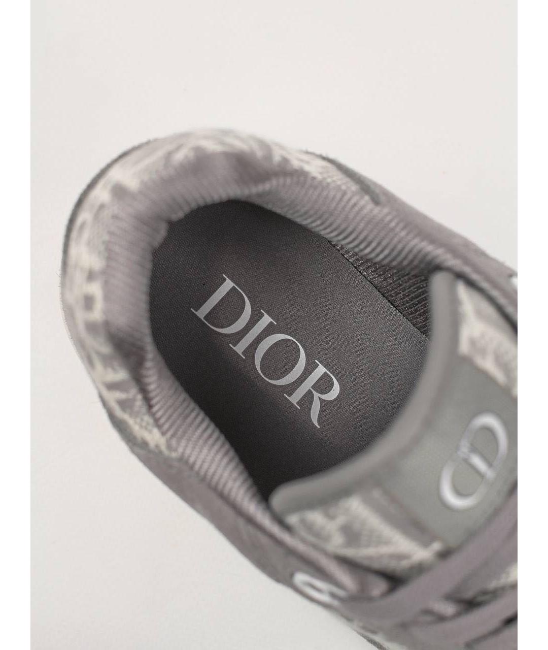 CHRISTIAN DIOR Серые замшевые низкие кроссовки / кеды, фото 3