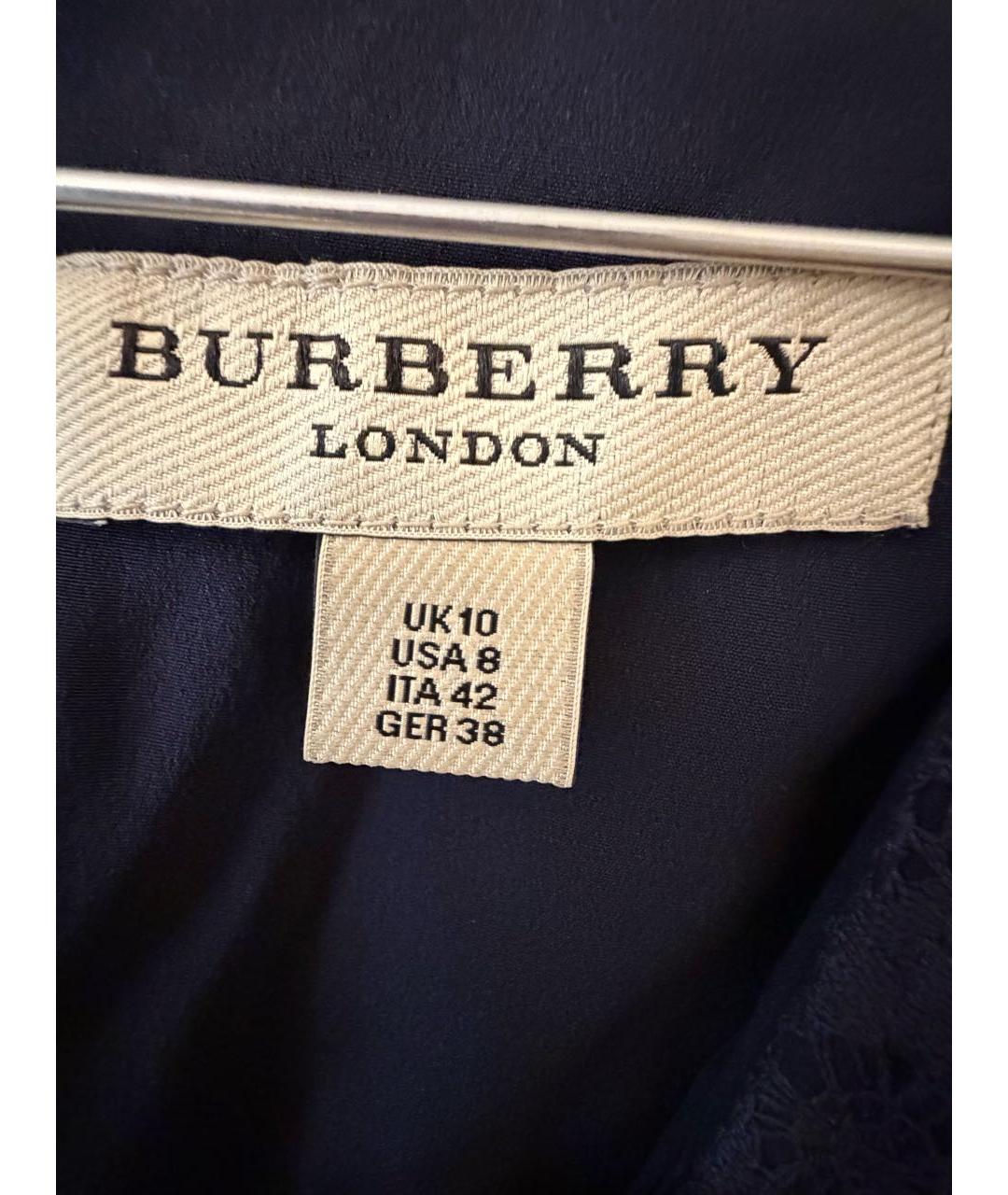 BURBERRY Темно-синее хлопковое платье, фото 7