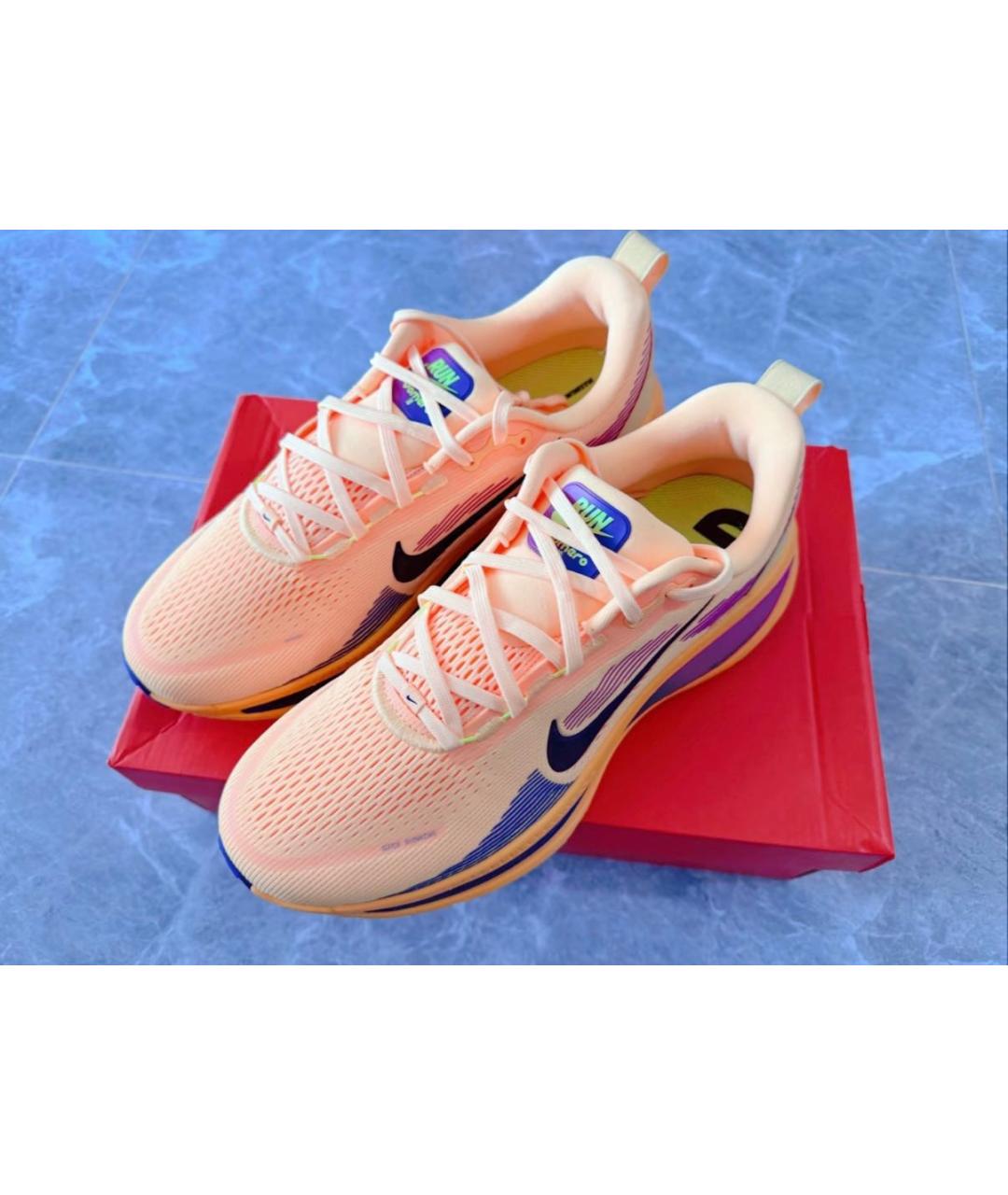 NIKE Оранжевые текстильные низкие кроссовки / кеды, фото 8
