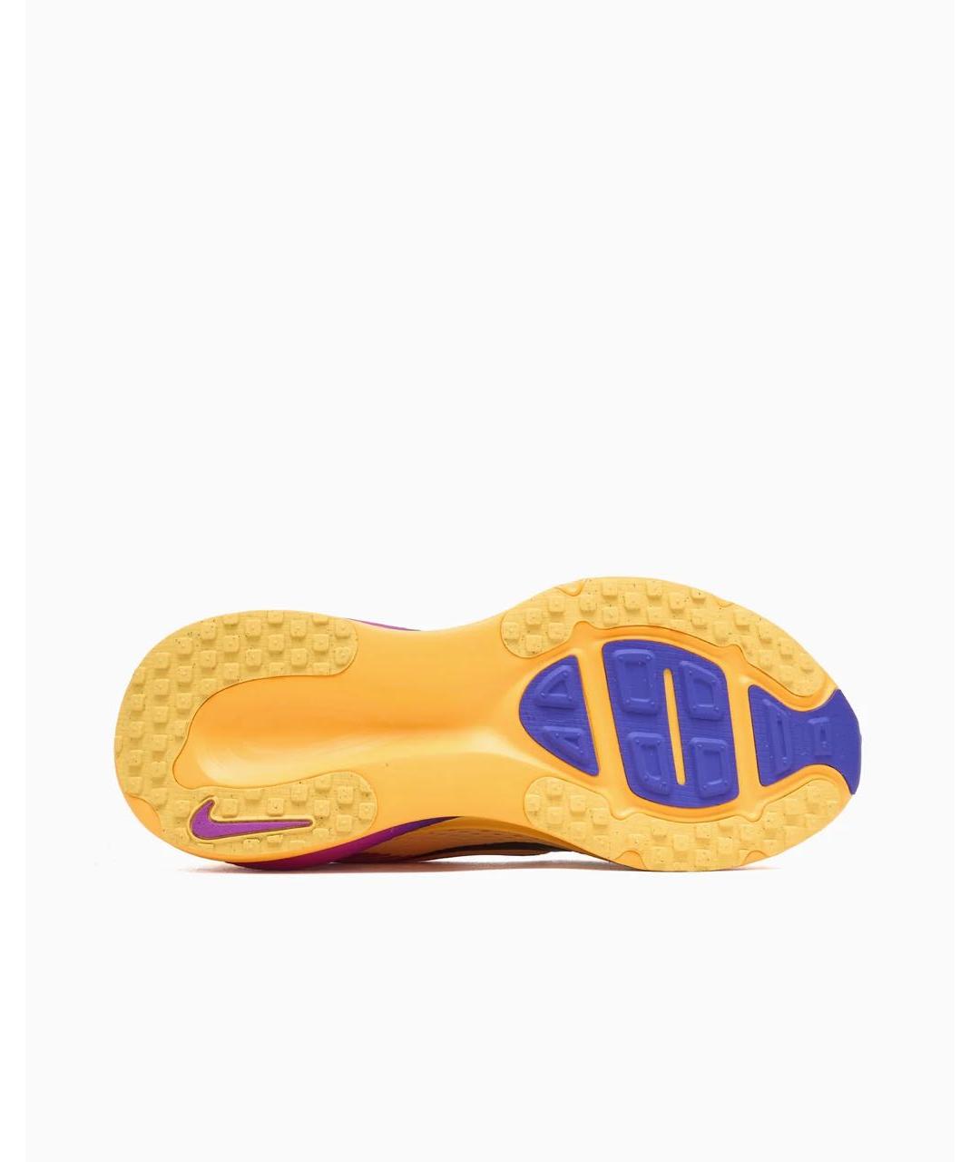 NIKE Оранжевые текстильные низкие кроссовки / кеды, фото 4