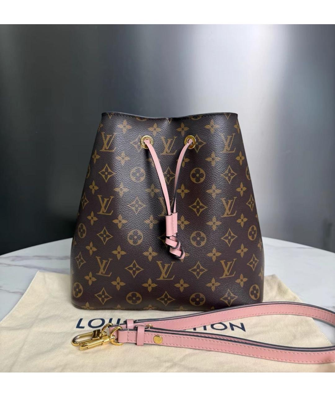 LOUIS VUITTON Коричневая канва сумка через плечо, фото 5