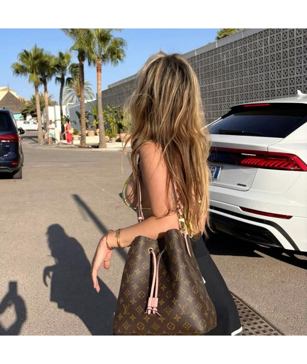 LOUIS VUITTON Коричневая канва сумка через плечо, фото 4