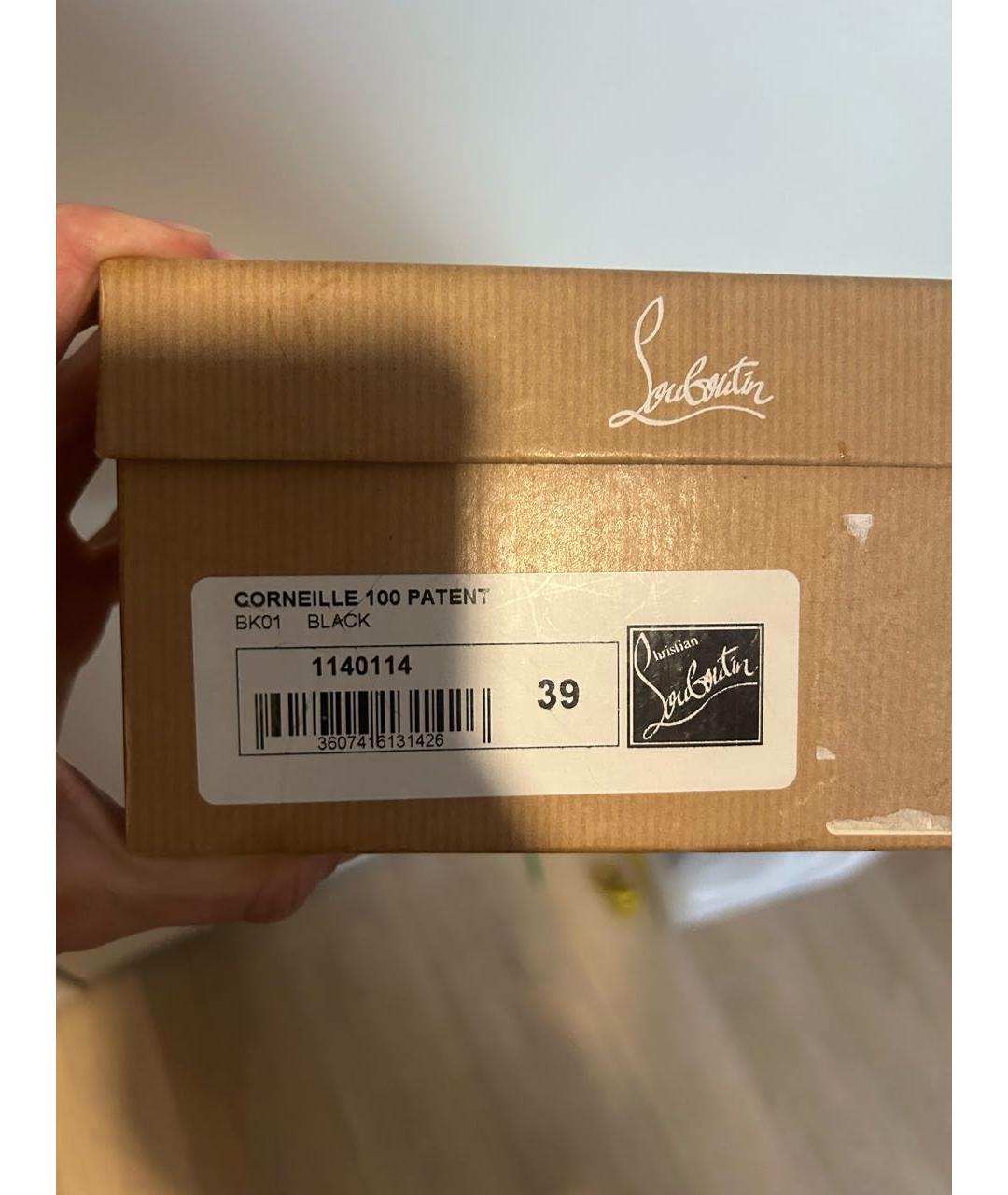 CHRISTIAN LOUBOUTIN Черные кожаные туфли, фото 6