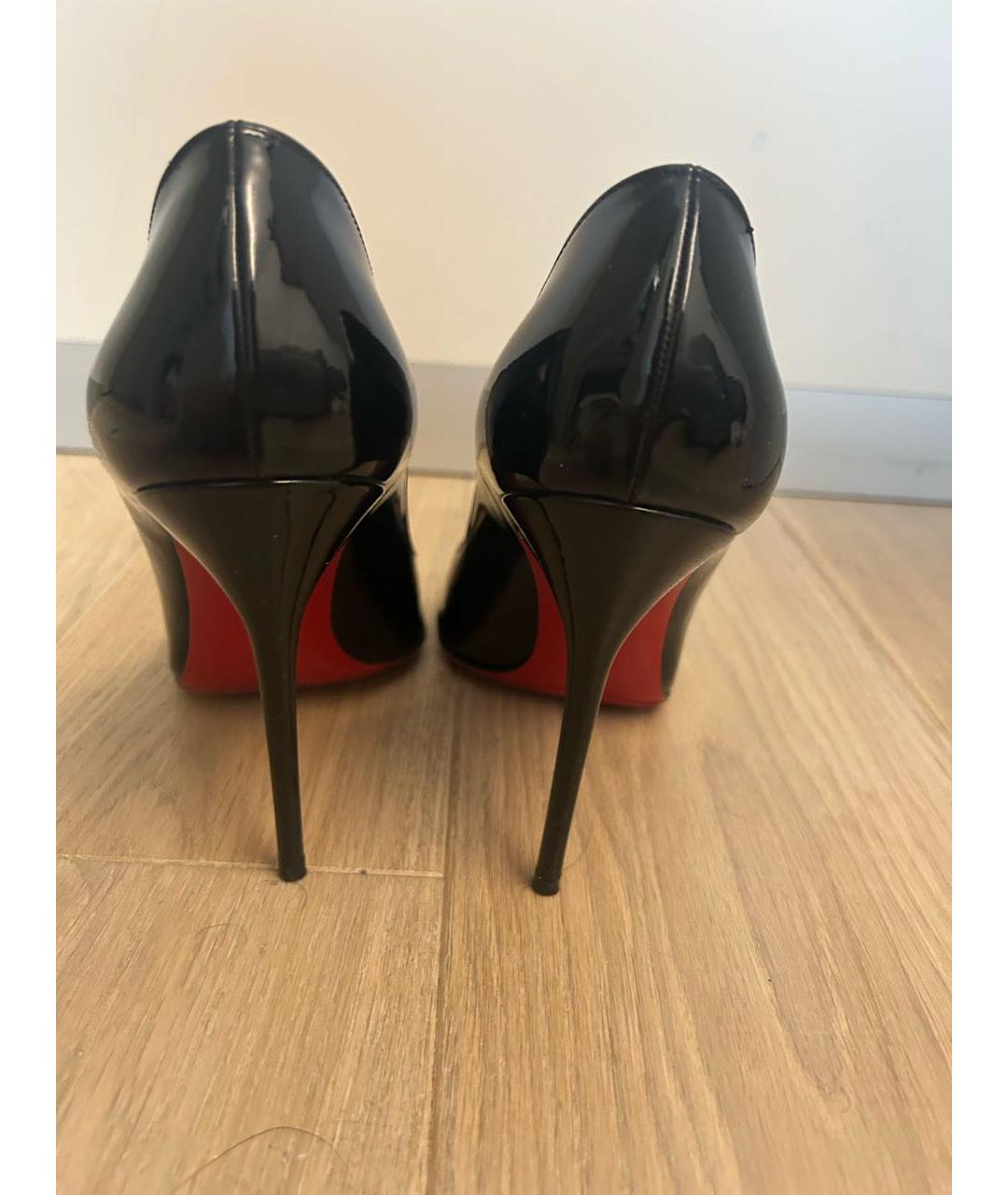 CHRISTIAN LOUBOUTIN Черные кожаные туфли, фото 4