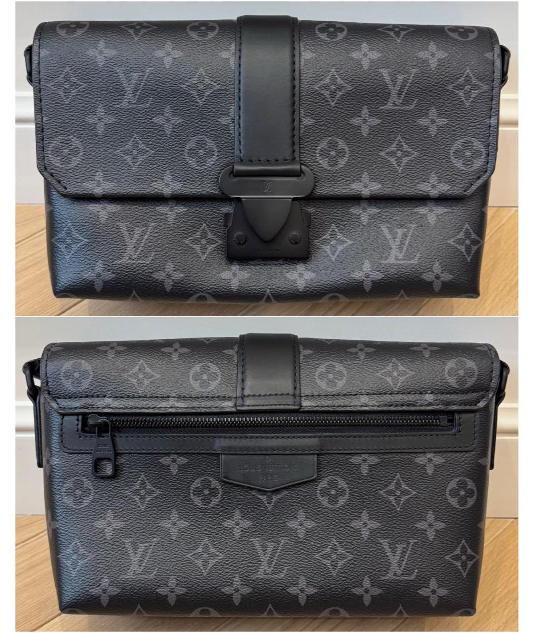 LOUIS VUITTON Черная канва сумка на плечо, фото 2