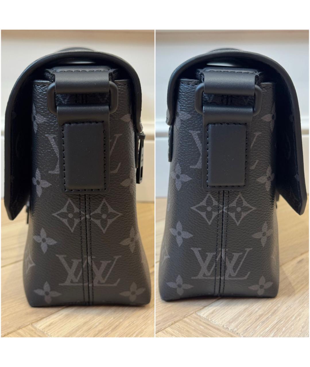 LOUIS VUITTON Черная канва сумка на плечо, фото 3