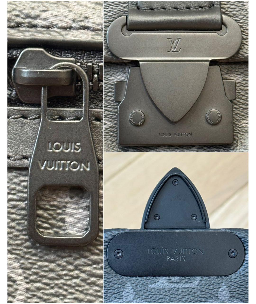 LOUIS VUITTON Черная канва сумка на плечо, фото 5