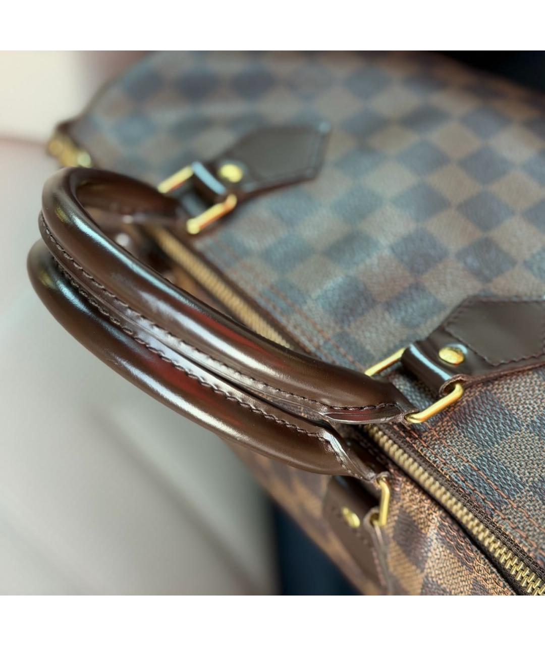 LOUIS VUITTON Коричневая канва сумка с короткими ручками, фото 5