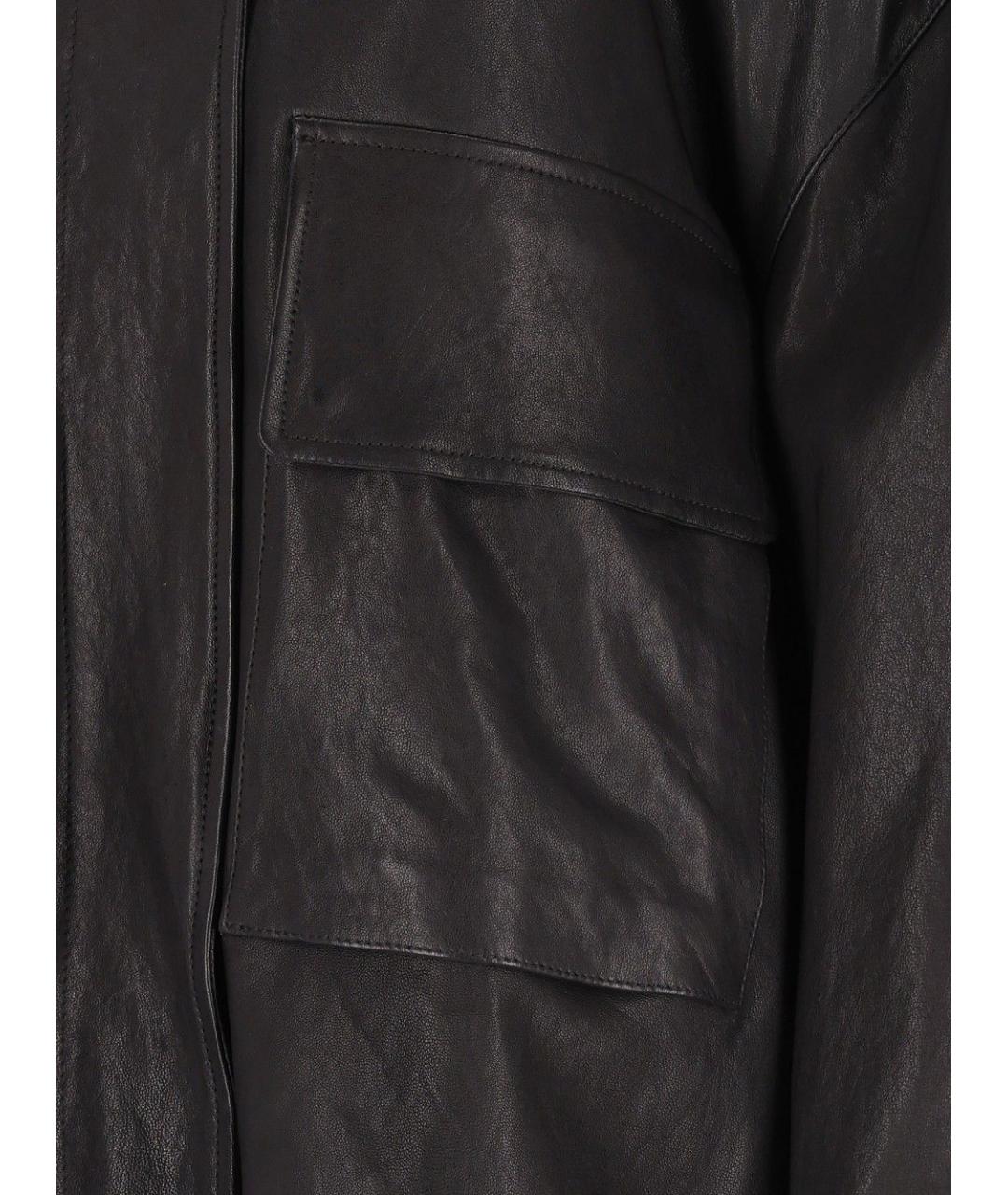 EMPORIO ARMANI Черная кожаная куртка, фото 4