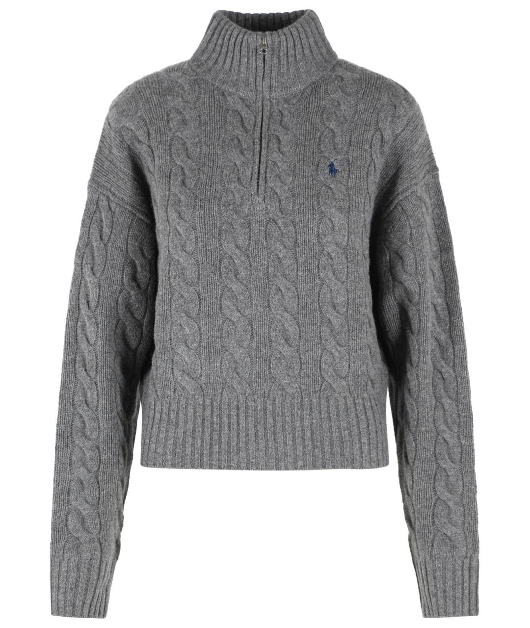 POLO RALPH LAUREN Серый шерстяной джемпер / свитер, фото 1